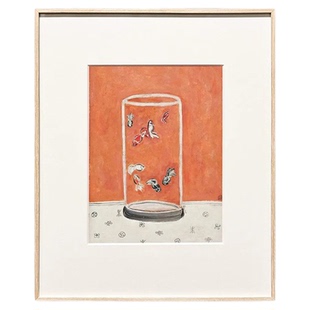 伽罗生活 西方画《八尾金鱼》常玉高级感客厅沙发挂画书房装饰画