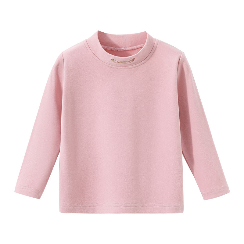 ELLE baby女童打底衫2025新款秋冬半高领保暖宝宝男童长袖上衣