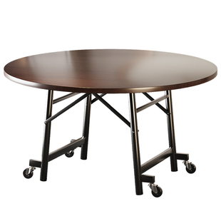 云沐语大餐桌圆桌12人15人20人家用可折叠移动餐桌旋转盘2米饭桌