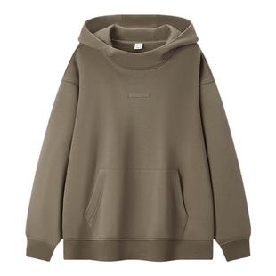 [商场同款]森马卫衣男发热抑菌加绒冬季新款连帽衣服松弛oversize