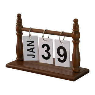 ins风北欧台历中文木质翻页日历卧室客厅桌面摆件幼儿园拍摄道具