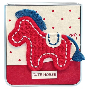 小清新刺绣红色小马适用华为novaflip手机壳新款高级感p50pocket网红爆款折叠手机壳pocket2防摔外壳保护套女