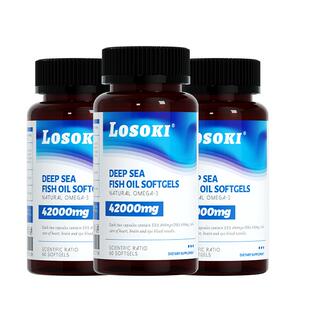 【3瓶装】Losoki深海鱼油胶囊Omega-3