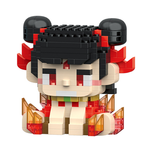 微颗粒哪咤敖丙儿童益智力拼装积木人仔玩具模型男孩公仔拼图礼物