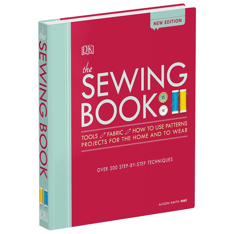 精装 英文原版 The Sewing Book 缝纫参考指南 指导缝制衣服技巧科普读物 DK百科 英文版
