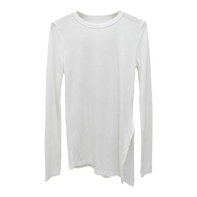 中长款T恤遮屁股女长袖修身开叉