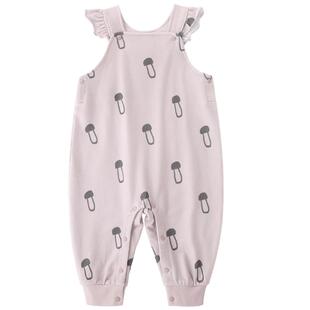 女宝宝背带裤婴儿春秋长裤2026新款小女童甜美可爱连身裤儿童裤子