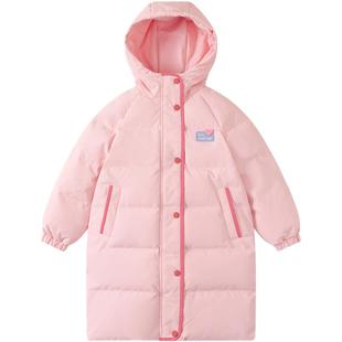 笛莎官方童装女童冬装三防长款羽绒服大童女孩儿童加厚保暖外套