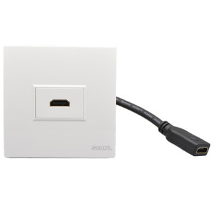 带线高清HDMI插座86型墙壁暗装多媒体面板直插4K带延长线hdmi面板