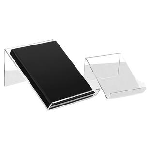 亚克力透明书立托图书馆办公室资料证书展示架桌面绘画书本陈列架