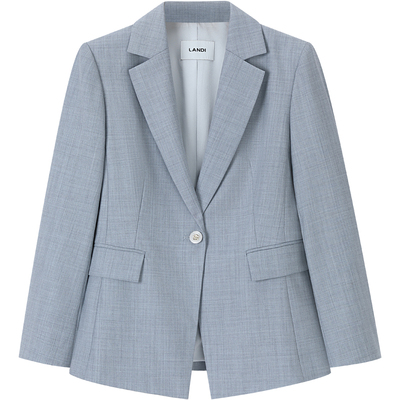 LANDI通勤雾霾蓝气质西装