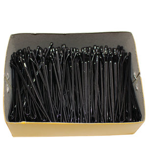 黑卡子影楼盘发一直夹黑夹子盘头专用圆头小夹子小钢夹一字夹全新