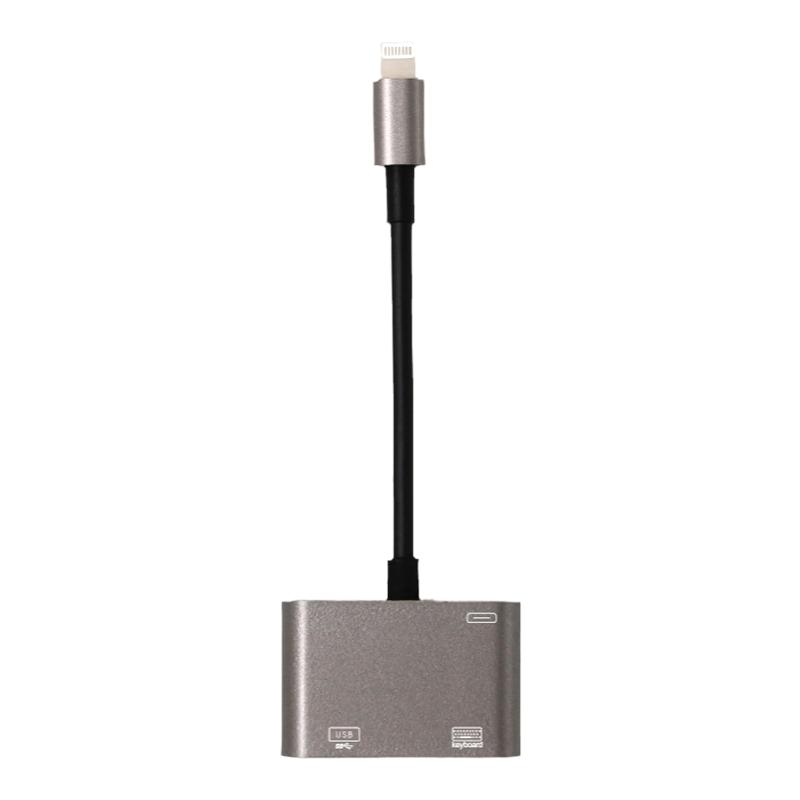 适用iPhone12苹果11手机Lighting充电接口ipad平板8OTG转换器Air2/3拓展坞USB3.0外设XS键盘max转接头U盘相机