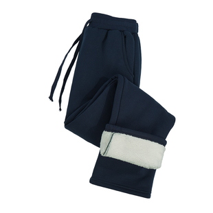 加绒运动长裤儿童深蓝色男童学生直筒黑色纯棉小学生藏青校服裤子