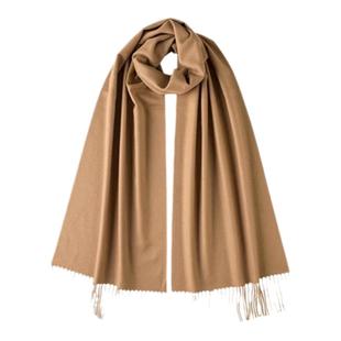 Johnstons of Elgin秋冬经典款纯色条纹宽幅羊绒围巾 高级定制