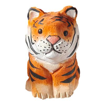 木雕老虎纯手工雕刻减压治愈系可爱小摆件实木工艺品桌面装饰包邮