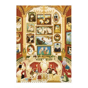 Dreamfriends肯研博物馆奇喵夜猫咪拼图1000片治愈系生日礼物动漫