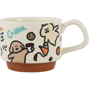 蓝莲花家居手把盘沙拉盘甜品餐盘陶瓷碗盘子餐具套装可爱的一人食