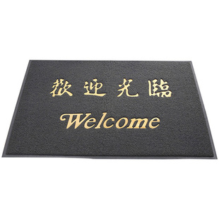 大门口欢迎光临地毯酒店迎宾门垫入户门丝圈地垫家用进门防滑脚垫