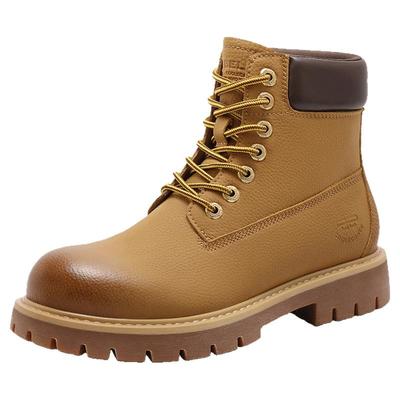 百丽潮搭大黄靴男2024冬