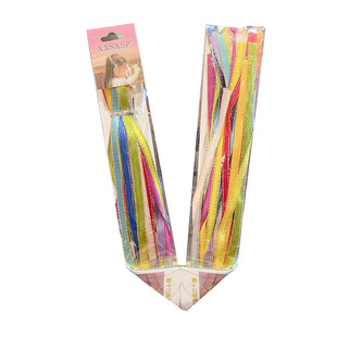 儿童彩绳辫子扎头发女头绳脏辫发绳编发神器彩带彩虹头饰彩色发带