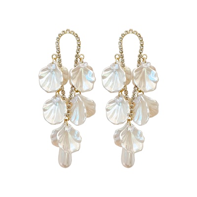 塑料树脂针养耳洞抗敏感花朵耳钉