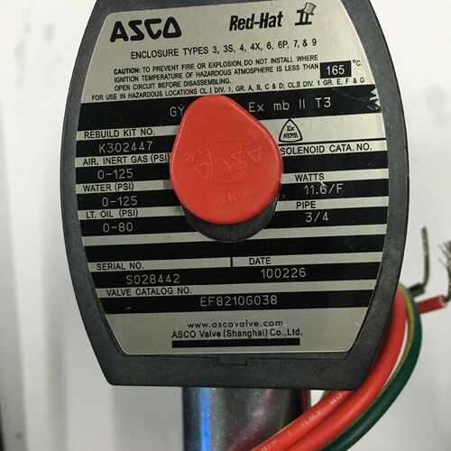 议价现货ASCO不锈钢防爆电磁阀EF8210G038全新原装正品DC24V当天