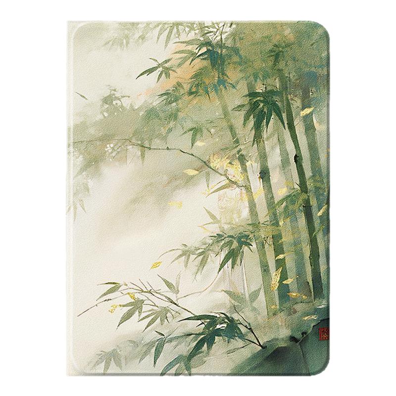 适用于ipad平板保护壳国风竹子