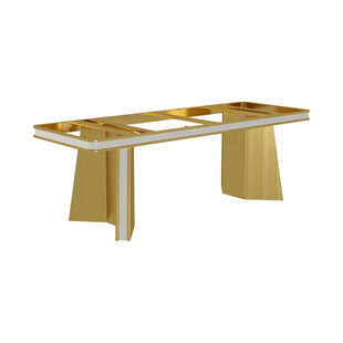 高端轻奢不锈钢餐桌腿定制大理石岩板茶桌脚桌架大板支架金属底座