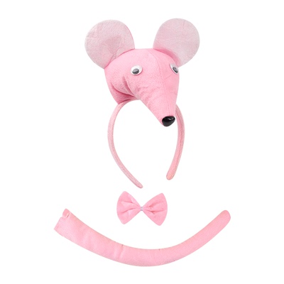 六旺小老鼠发箍毛绒可爱头饰装扮