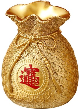 招财进宝诚艺树脂储蓄罐中式摆件
