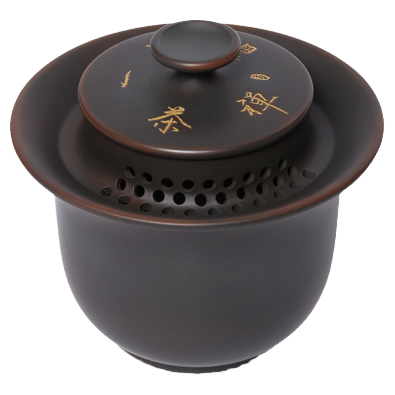 精品純?nèi)止な肿貜V西欽州坭興陶茶壺單個(gè)高檔茶碗蓋碗泡茶茶具