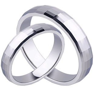 不变色钨金情侣戒指韩版个性时尚男女士对戒七夕情人节礼物包邮