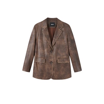 【商场同款】Jamor时尚单排扣西装外套2026春夏新款复古港风上衣