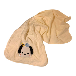 可爱浴巾女家用吸水速干裹巾大人洗澡毛巾浴裙三件套干发帽珊瑚绒