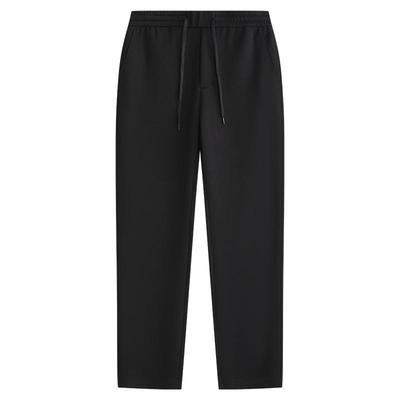 【易打理】ZIOZIA通勤男装25秋松紧阔腿黑色针织休闲长裤ZPZE3710