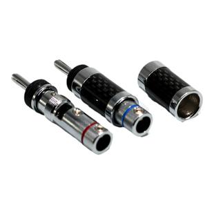 古河碳纤维紫铜镀佬Y插头u型喇叭线接头端子音响配件diy音箱线