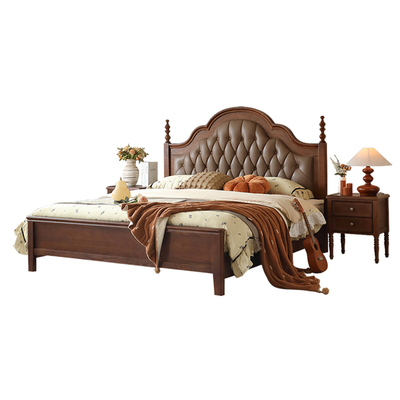 法式复古实木高箱床1.8米双人