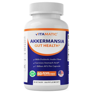 阿克曼菌AKK美国 VITAMATIC瘦子菌益生元菊粉AKKERMANSIA菌群60粒