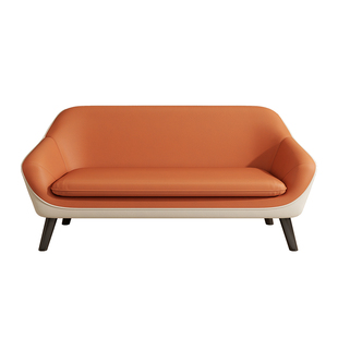 双人小沙发小户型客厅出租房皮实木休闲科技布公寓酒店北欧