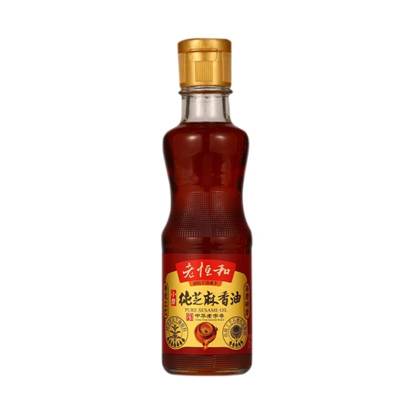 老恒和黑芝麻香油220ml小磨香油家用纯芝麻香油凉拌菜调味料