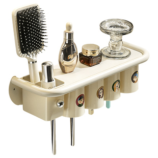 牙刷置物架磁吸漱口杯免打孔刷卫生间电动牙刷牙膏架子浴室壁挂式