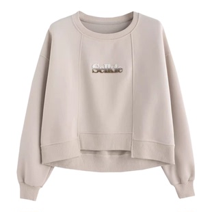 设计感小众卫衣女春秋季2026新款韩版宽松大码小个子短款上衣外套