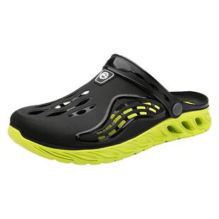 夏季潮流运动镂空外穿包头拖鞋男款户外防滑沙滩鞋厚底休闲洞洞鞋