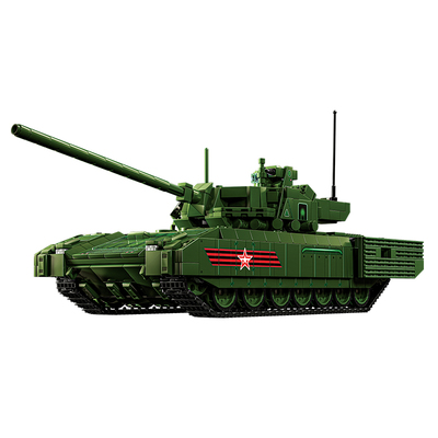 12GO军事T-14阿玛塔拼装积木玩具