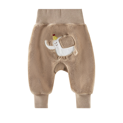 宝宝裤子秋外穿撸猫绒大pp裤