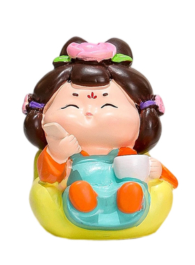 卡通古风女孩国潮唐仕女家居客厅摆件可爱治愈系办公室桌面装饰品