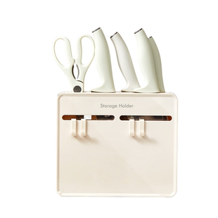 格尼柜门刀架刀具置物架厨房壁挂式多功能免打孔砧板锅盖菜刀收纳