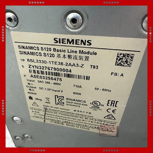 【问价】S120400KW基本整流装置6SL3330-