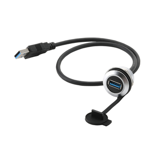 c形圆型模块M24数据延长线TYPEC网线CAT6网口母座HDMI带线USB3.0